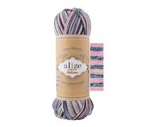 100g Sockenwolle Alize Superwash Artisan 75% Wolle Strickwolle Häkelgarn Farbwahl, Farbe:9004 Late Night