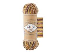 100g Sockenwolle Alize Superwash Artisan 75% Wolle Strickwolle Häkelgarn Farbwahl, Farbe:9006 Herbstlaub