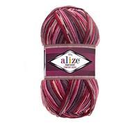 100g Sockenwolle Superwash Comfort 4-fädig Schurwolle Sockengarn Farbauswahl