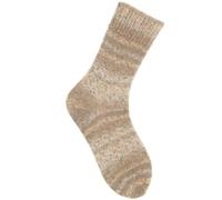 100g Socks Sprinkly Stripey - 4-fädig - Farbe 001- beige