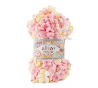 100g Strickgarn ALIZE Puffy Fine Color, Fingerstrick Fingerstrick-Wolle ohne Nadel, Farbe:6367