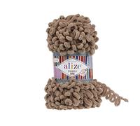 100g Strickgarn ALIZE Puffy Fine, Fingerstrick Fingerstrick-Wolle ohne Nadel, Farbe:329 milky brown