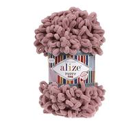 100g Strickgarn ALIZE Puffy Fine, Fingerstrick Fingerstrick-Wolle ohne Nadel, Farbe:295 altrosa