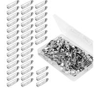 100st Broschennadeln, 25mm Stabnadeln Metall Sicherheitsnadeln mit Flacher Rückseite zum Basteln Herstellen von DIY-Schmuck Anstecker Namensschild Krawattennadeln Zitierstäbe Anstecknadeln