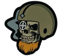 101 Inc. - 3D PVC Bearded Skull Pilot - Aufnäher