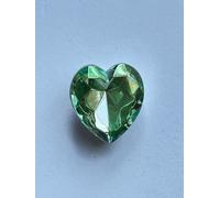 1046 Vintage Kunststoff Herz Crystal Cut 12mm