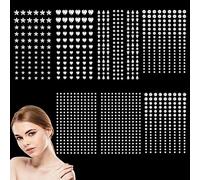 1048 StüCk Strasssteine Selbstklebend, RISVOWO Self-Adhesive Glitzersteine Gesicht für Gesicht Augen Körper NäGel, Aufkleber Glitter Strass Temporäre Tattoo für Make-Up,Diy, Fingernagel Dekorationen
