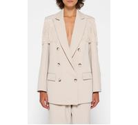 10DAYS Crepe Blazer Fringe Light Safari Größe: L | Blazer Outlet | Damen