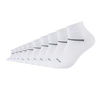 10er Pack camano Mesh Ventilation Quarter Socken 1001 - white mix 39-42
