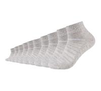 Sneakersocken CAMANO "mesh ventilation", Damen, Gr. 39-42, fog melange, Baumwollmischung, gestreift, normal, Socken Sneakersocken, Mesh-Belüftung: Optimales Fußklima bei jeder Aktivität (11708133-39) 