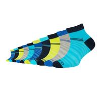 10er Pack camano Mesh Ventilation Quarter Socken Kinder 6260 - blue atoll 35-38