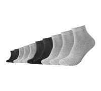 10er Pack camano Red Classic Quarter Socken 9300 - light grey melange 43-46