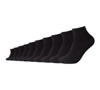 10er Pack camano Red Classic Quarter Socken 9999 - black 43-46
