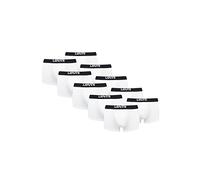 10er Pack Levis Men Solid Basic Trunk Boxershorts Unterhose Pant Unterwäsche, Farbe:White/Black, Bekleidungsgröße:M
