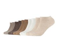 s.Oliver Unisex Sneakersocken 10er-Pack - Unisex - 2x creme/4x beige/2x braun/2x gemustert in Größe 43-46