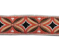 10m Indianer Retro-Borte Webband 16mm breit Farbe: Terracotta-Braun-Hellbraun-Weiss-Schwarz von 1A-Kurzwaren TH15-81-7