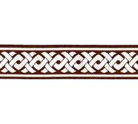 10m Keltische Borte Webband 35mm breit Farbe: Braun-Silber von 1A-Kurzwaren 35069-brsi