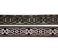 10m Keltischer Borte Webband 25mm breit Farbe: Braun-Gold präsentiert von 1A-Kurzwaren MG05-brgo-25 (Braun-Gold)