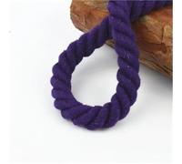 10Meters 3 Shares Twisted Cotton Cords 10mm DIY Craft Decoration Rope Cord For Bag Drawstring Belt 20 Colors(Purple)