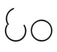 (10mm) 2 Stck Nasenring Hoop Titan Knorpelohrring Septum Clicker Ring 1,0mm Edelstahl Klappbarer Segmentring Lippenring Conch Daith Helix Rook Tragus Lobe Snug Ear Body Piercing Schmuck