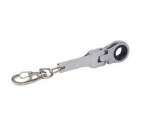 10Mm Ratschenschlüssel Schlüsselanhänger Aus Zinklegierung, Funktionierendes Werkzeug Für Auto-Motorsport-Fans, Kompakter Metall-Schlüsselring In Silber, Schwarz Oder Neochrom(Silver)
