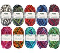 10x50 Gramm Gründl Wolle Filzwolle Color mit Farbauswahl inkl. Anleitung für Topflappen (COLOR)