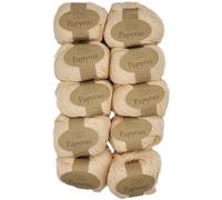 10x50 Gramm Ilkadim Export Papyrus Strickgarn Baumwolle Seide, Strickwolle einfarbig, 500g Baumwollgarn Seidengarn (apricot 229-04)
