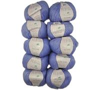 10x50 Gramm Ilkadim Export Tilsim Strickgarn mit Glitzer, Glitter Strickwolle einfarbig, 500g Effektgarn (flieder 362-08)