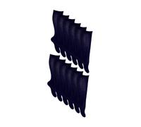 (11-14 Jahre, Blau) Sock Snob - 12er Pack Mädchen Kniestrümpfe | Lange Schulsocken Einfarbig | Sock Snob