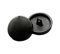 11,5mm-30mm glänzende Metallknöpfe, runde, flache Knöpfe, Schwarz, 23mm 6 Stk