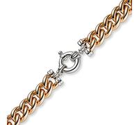 11,5mm Rundpanzer Kette Collier Halsschmuck 585 Gold Rotgold & Weißgold, 50cm