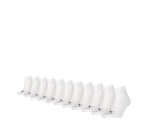 11 Paar Puma Quarter Unisex Sportsocken 43-46 PS11 Weiss