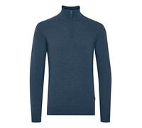 11 Project Melville Herren Strickpullover Troyer Feinstrick Pullover mit Troyerkragen aus 100% Baumwolle, Größe:XL, Farbe:Ensign Blue Melange (1940261)