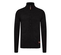 11 Project Noldi Herren Strickjacke Cardigan Grobstrick mit hochabschließendem Kragen, Größe:M, Farbe:Black (194007)