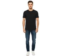 11 PROJECT Otto Herren Baumwoll-Shirt T-Shirt schlichtes Sommer-Shirt mit Brusttasche 20716238 ME 194007 Schwarz S
