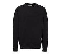 11 Project PRAndreas Herren Sweat Pullover Sweatshirt mit Rundhalsausschnitt Oversize, Größe:L, Farbe:True Black (194008)