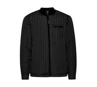 11 Project PRArik Herren Steppjacke Übergangsjacke Jacke leicht gefüttert mit Ripp-Kragen Regular Fit, Größe:M, Farbe:Black (194007)