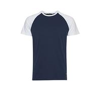 11 Project PRBo Herren T-Shirt Kurzarm Shirt im Baseball-Look mit Rundhals-Ausschnitt aus 100% Baumwolle, Größe:L, Farbe:Insignia Blue (194010)