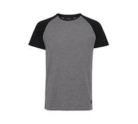 11 Project PRBo Herren T-Shirt Kurzarm Shirt im Baseball-Look mit Rundhals-Ausschnitt aus 100% Baumwolle, Größe:XL, Farbe:Gray Melange (1840051)