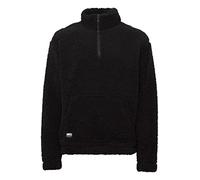 11 Project PRDenesZippertroyer Troyer Sweatshirt Herren Pullover Sweater mit Teddy Fell, Größe:XL, Farbe:Black (194007)