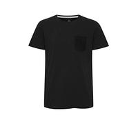 11 Project PRIndie Herren T-Shirt Kurzarm Shirt Basic mit Brusttasche Rundhals-Ausschnitt Regular fit Hochwertige Baumwoll-Qualität, Größe:XL, Farbe:Black (194007)