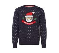 11 Project PRJulius Herren Weihnachtspullover Winter Pullover Strickpullover Weihnachtspulli mit Rundhalsausschnitt, Größe:L, Farbe:Dark Navy (194013)
