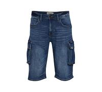 11 Project PRNordin Herren Cargo Jeans Shorts Kurze Denim Hose mit Stretch Regular Fit, Größe:L, Farbe:Denim Middle Blue (200291)