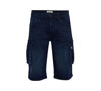 11 Project PRNordin Herren Cargo Jeans Shorts Kurze Denim Hose mit Stretch Regular Fit, Größe:XXL, Farbe:Denim Dark Blue (200292)