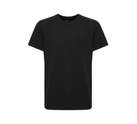 11 Project PROtto Herren T-Shirt Kurzarm Shirt gerippt Ottoman Struktur Hochwertige Feste Baumwoll-Qualität, Größe:XL, Farbe:Black (194007)