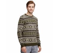 11 PROJECT PRPasco Herren Strick-Pullover mit Wollanteil Langarm-Shirt 20716671 190414 Blau/Weiß/Schwarz L