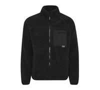 11 Project PRRomy Herren Teddy-Jacke Jacke Übergangsjacke mit Brusttasche Reißverschlusstaschen Stehkragen Label-Details Regular fit, Größe:S, Farbe:Black (194007)