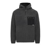 11 Project PRRone Herren Teddy-Pullover Teddy-Jacke Übergangsjacke mit Kapuze hohem Kragen Brusttasche Reißverschlusstaschen Regular fit, Größe:L, Farbe:Forged Iron (193907)