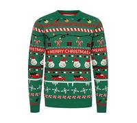 11 Project PRRuben Herren Strickpullover Weihnachtspullover, Größe:M, Farbe:Foliage Green (186018)