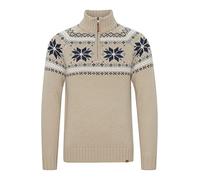 11 Project PRTim Herren Strickpullover Troyer Grobstrick Pullover mit Troyer-Kragen aus hochwertigem Woll-Mix-Material, Größe:XXL, Farbe:Crockery (161104)